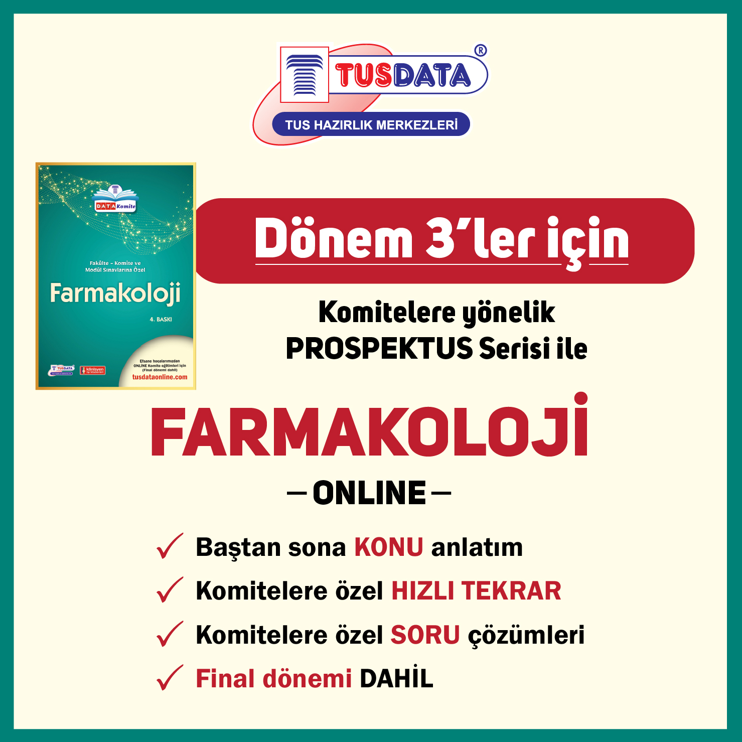 Dönem 3 Komitelere Yönelik Online Dersler – Farmakoloji